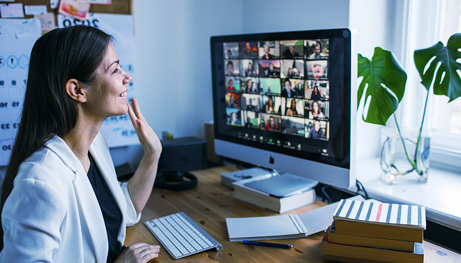 A video call between the client and game studio