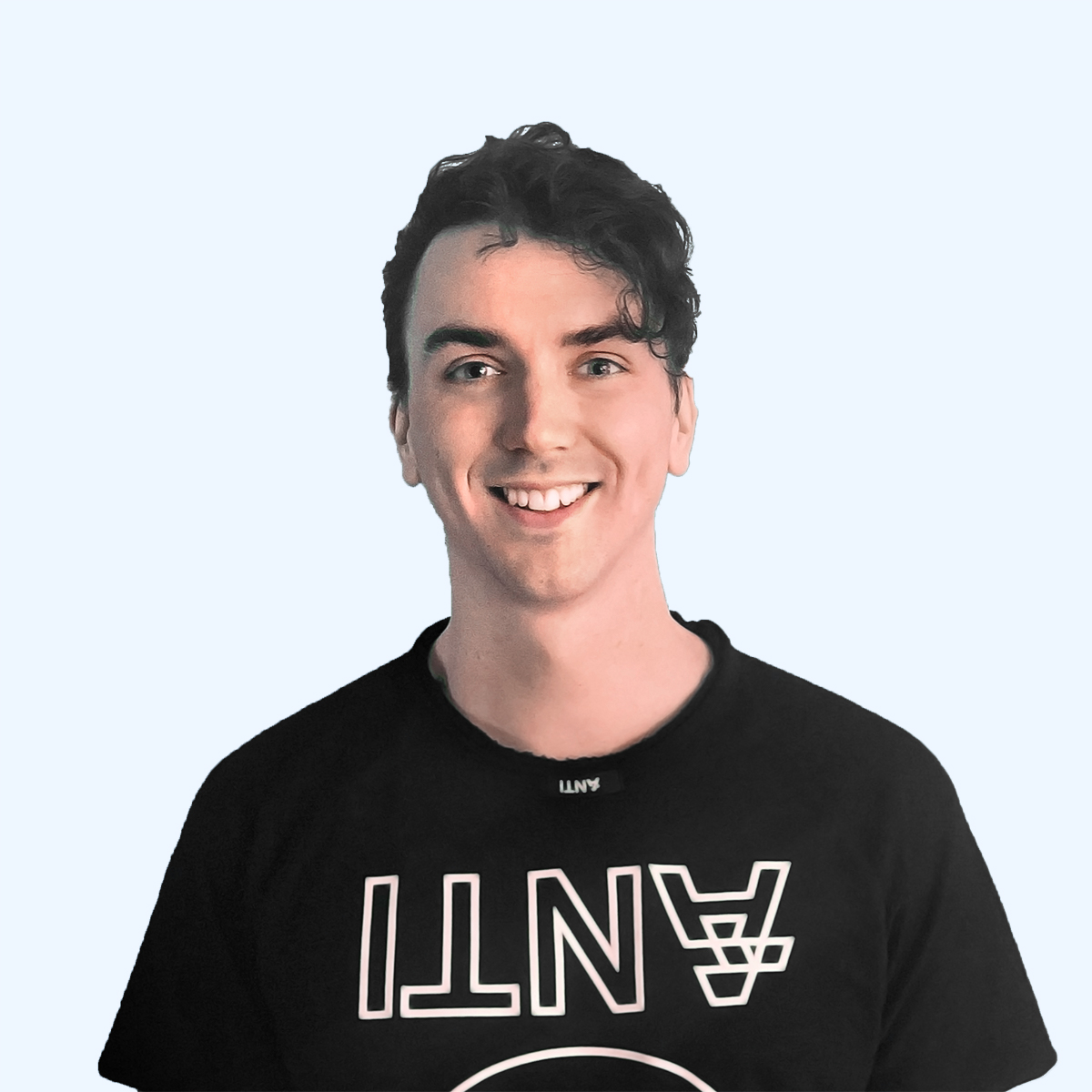 A headshot of an employee from Chaos Theory Games.