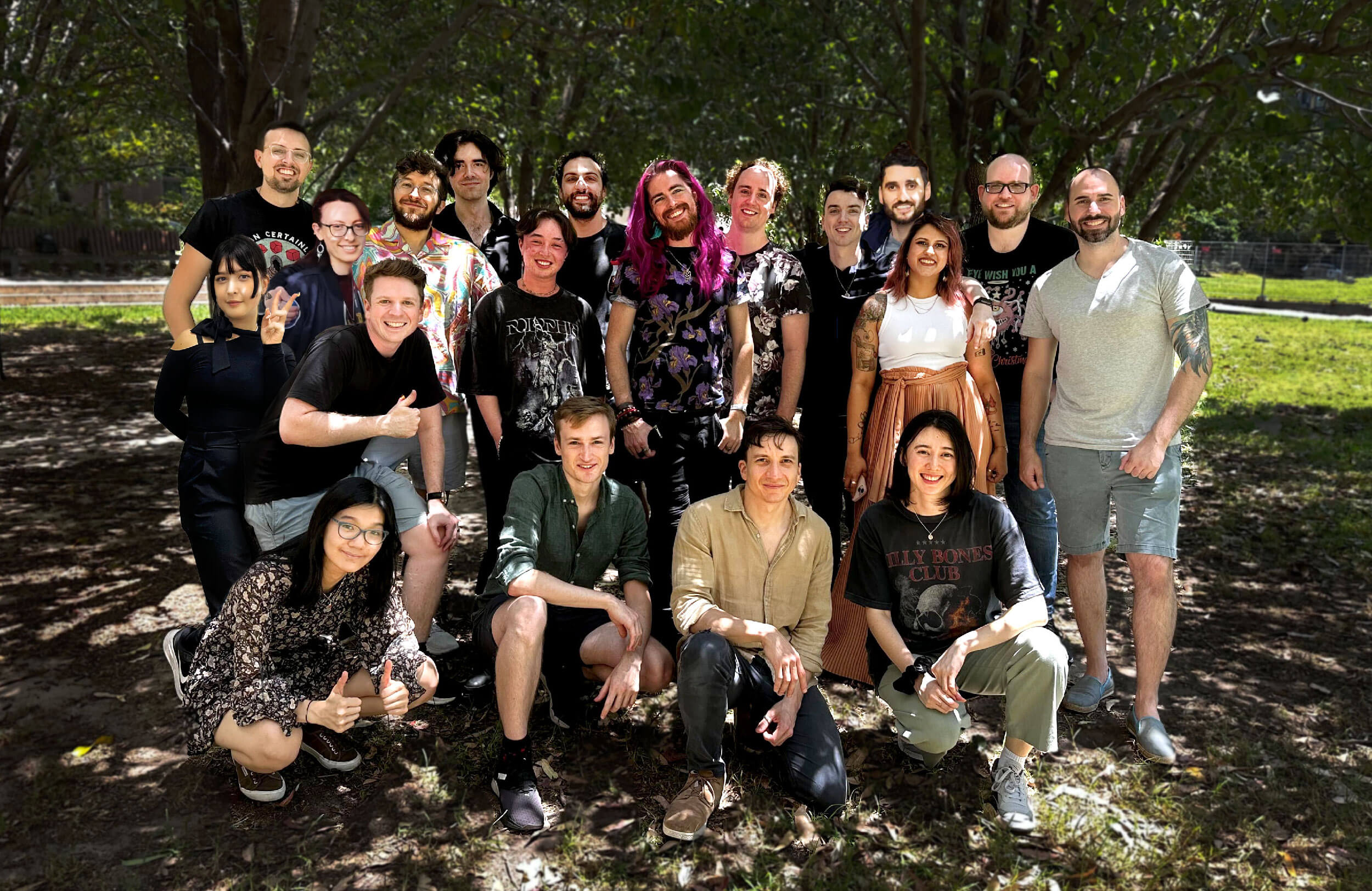 A photo of the Chaos Theory Games development team. 