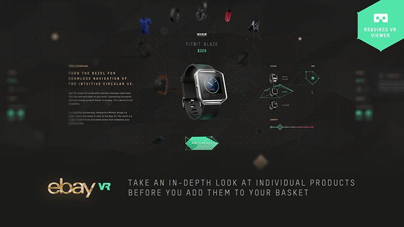 An image of a watch shoppers can buy in the eBay VR shopping experience