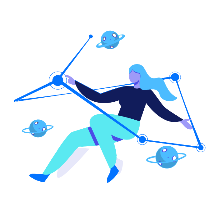 An isometric graphic of people in a brainstorming session  - Chaos Theory | Serious Games Developer, Australia